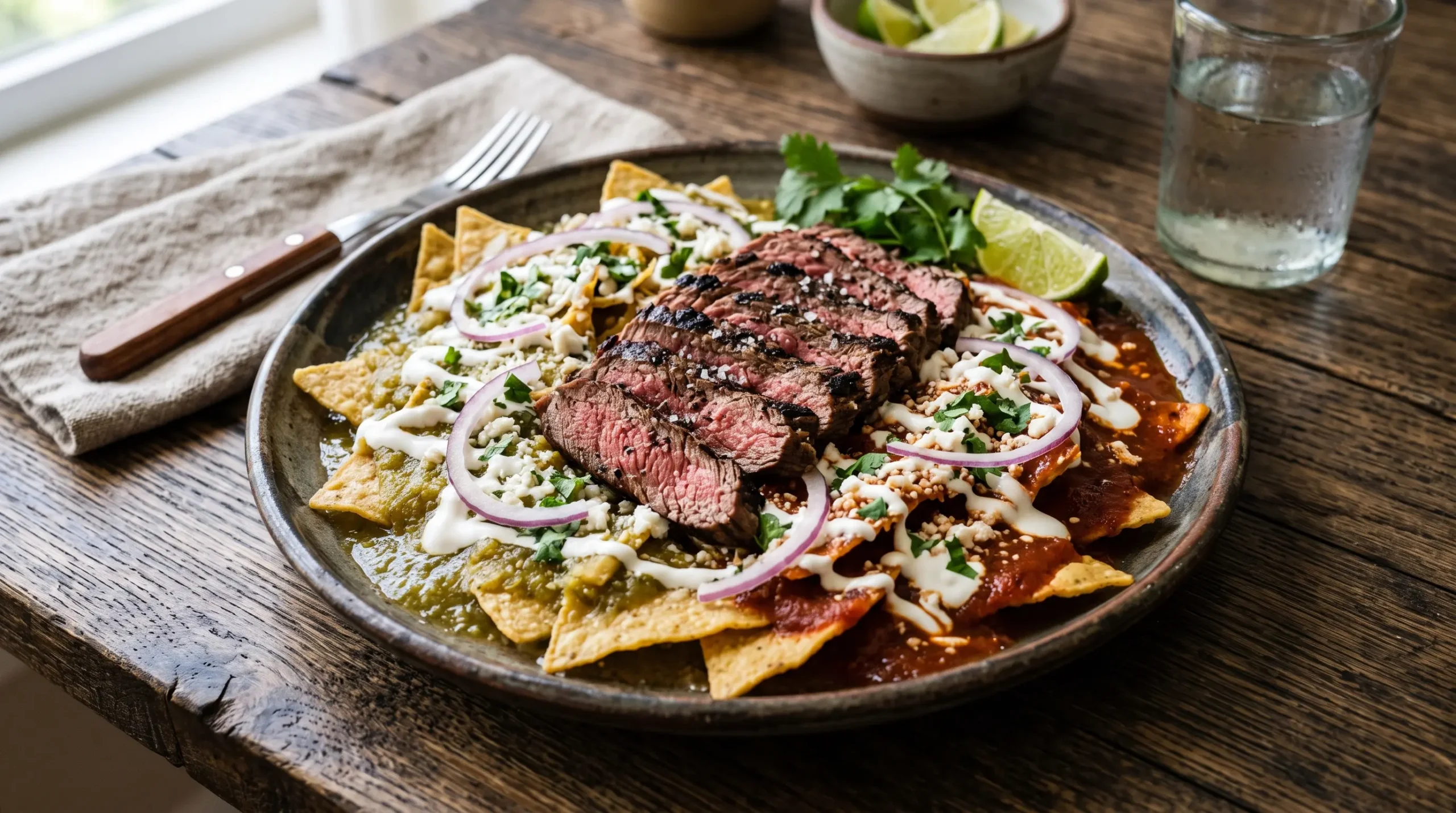 Chilaquiles_Divorciados_con_Arrachera__Totopos_202606261225 Chilaquiles Divorciados con Arrachera