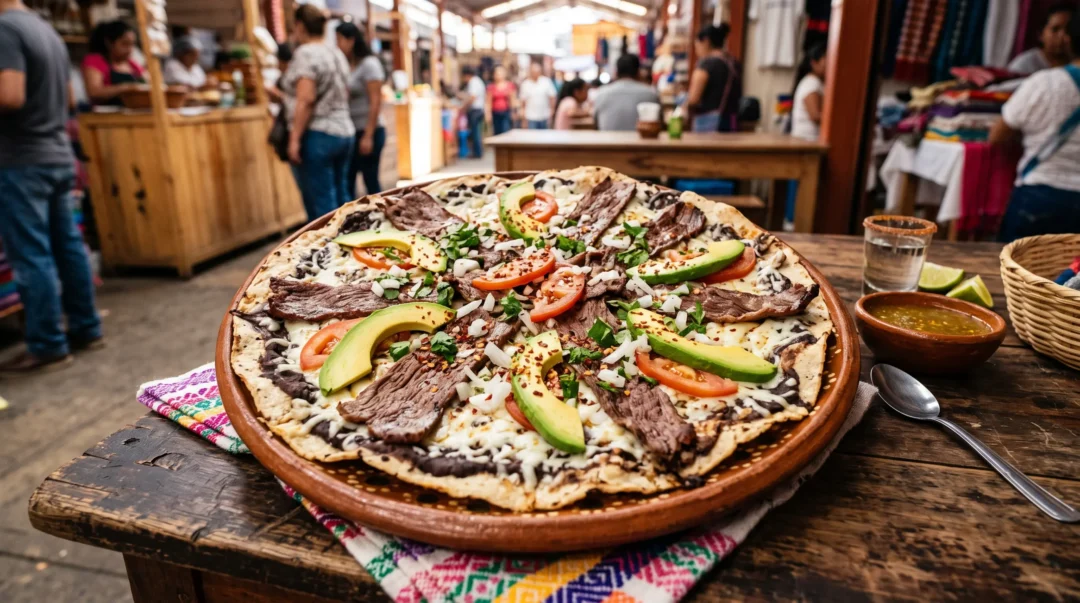 Tlayuda Tradicional de Tasajo